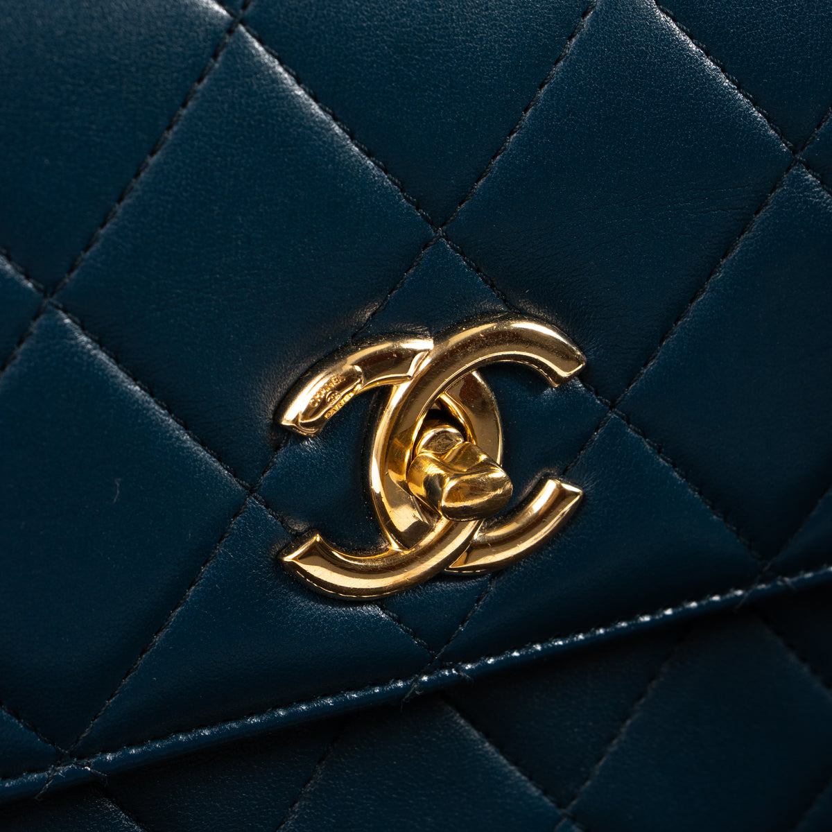 Shop this authentic Chanel Blue Lambskin Small Trendy CC Bag pre-loved on Labellov.com