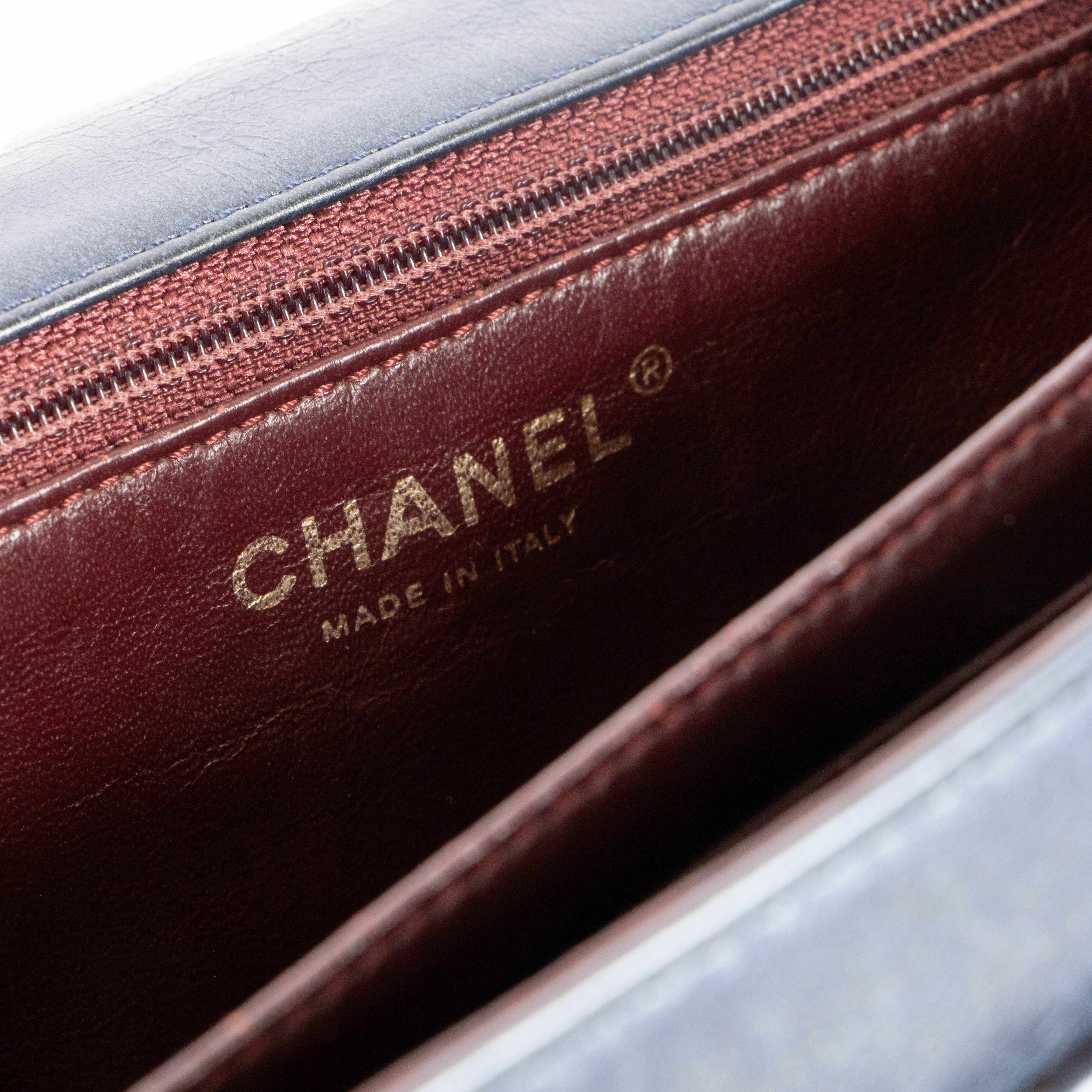 Chanel Metallic Blue Aged Calfskin Accordion Medium 2.55 Reissue