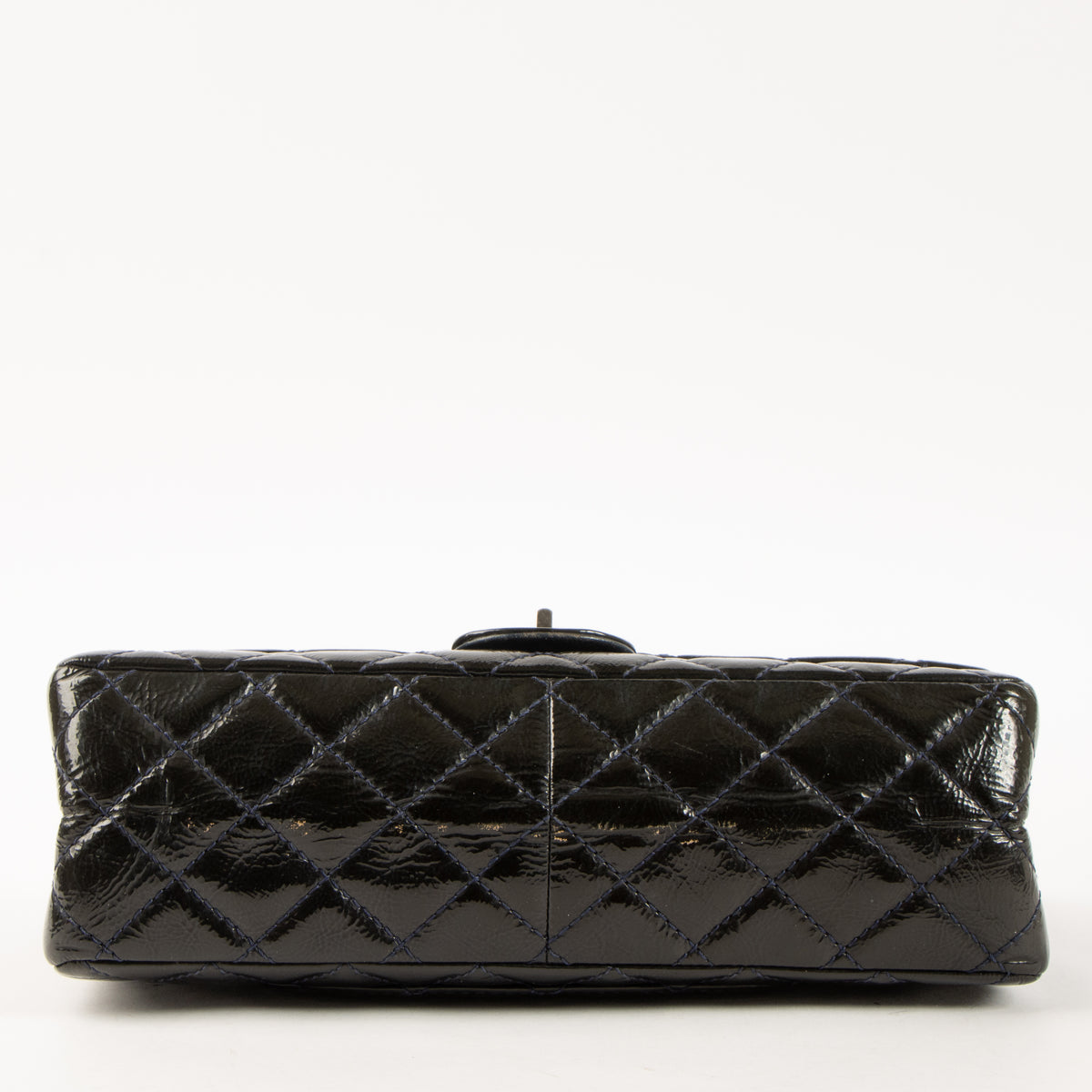 Shop this authentic Chanel Blue Patent Leather Large 2.55 Reissue Bag Pre-Loved on Labellov.com