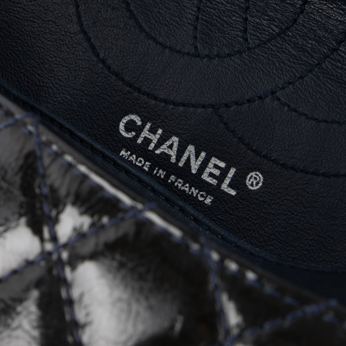 Shop this authentic Chanel Blue Patent Leather Large 2.55 Reissue Bag Pre-Loved on Labellov.com