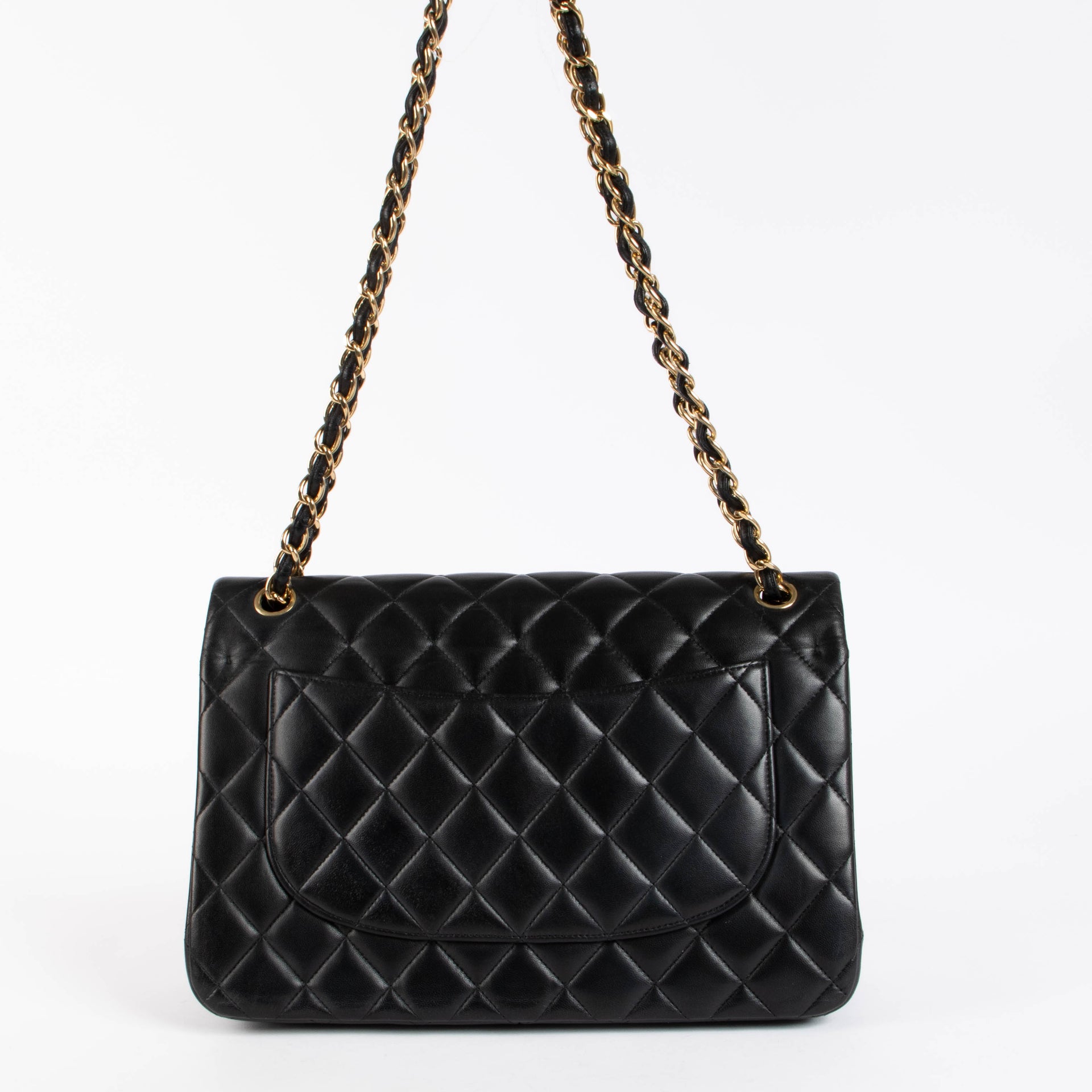 Chanel Black Lambskin Large Classic flap bag
