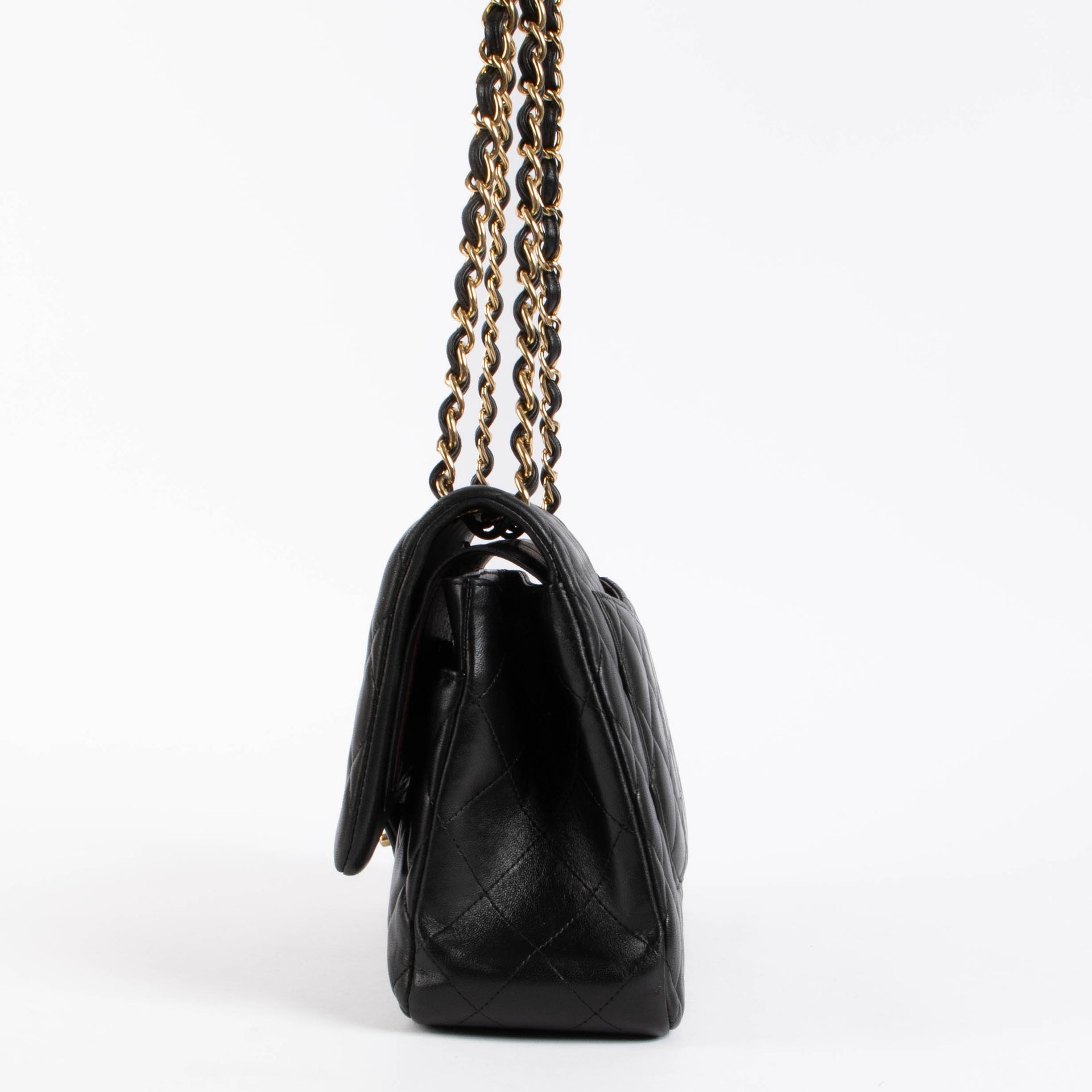 Chanel Black Lambskin Large Classic Flap Bag