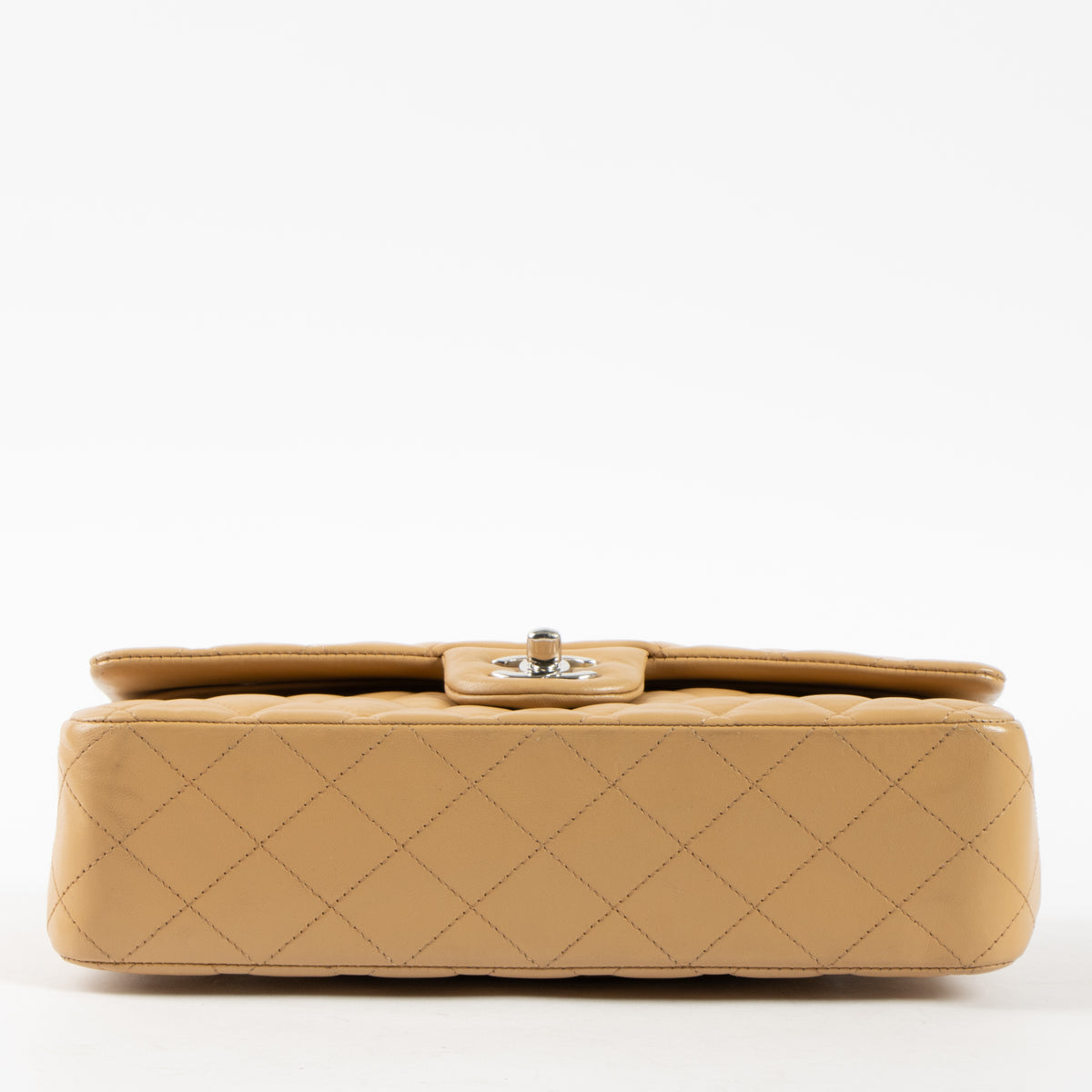 Shop this authentic Chanel Dark Beige Lambskin Medium Classic 11.12 Handbag pre-loved on Labellov.com