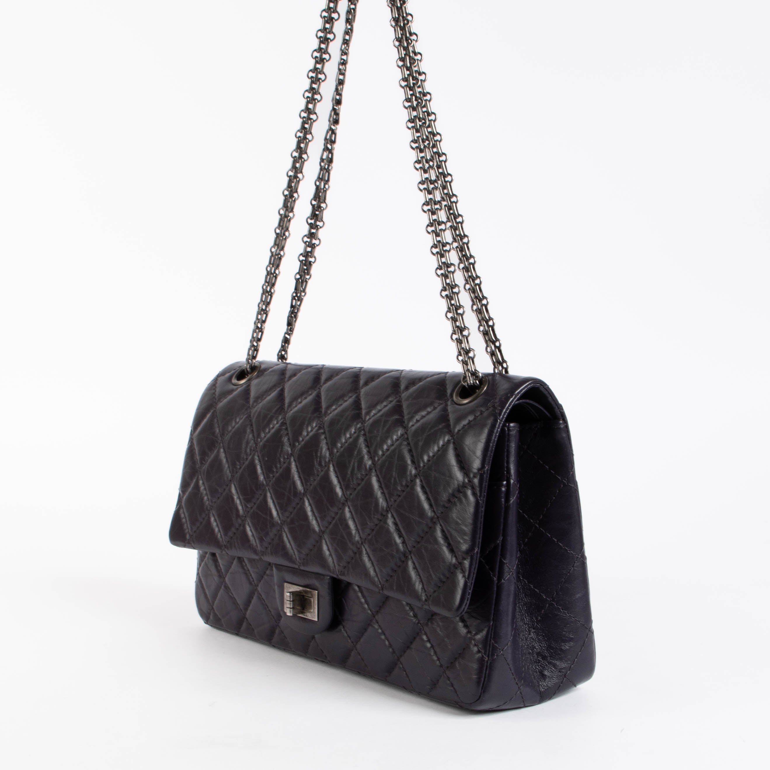 Chanel Purple Aged Calfskin Large Reissue 2.55 Bag – Labellov
