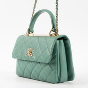 Shop this authentic Chanel Green Small Trendy CC Bag pre-loved on Labellov.com