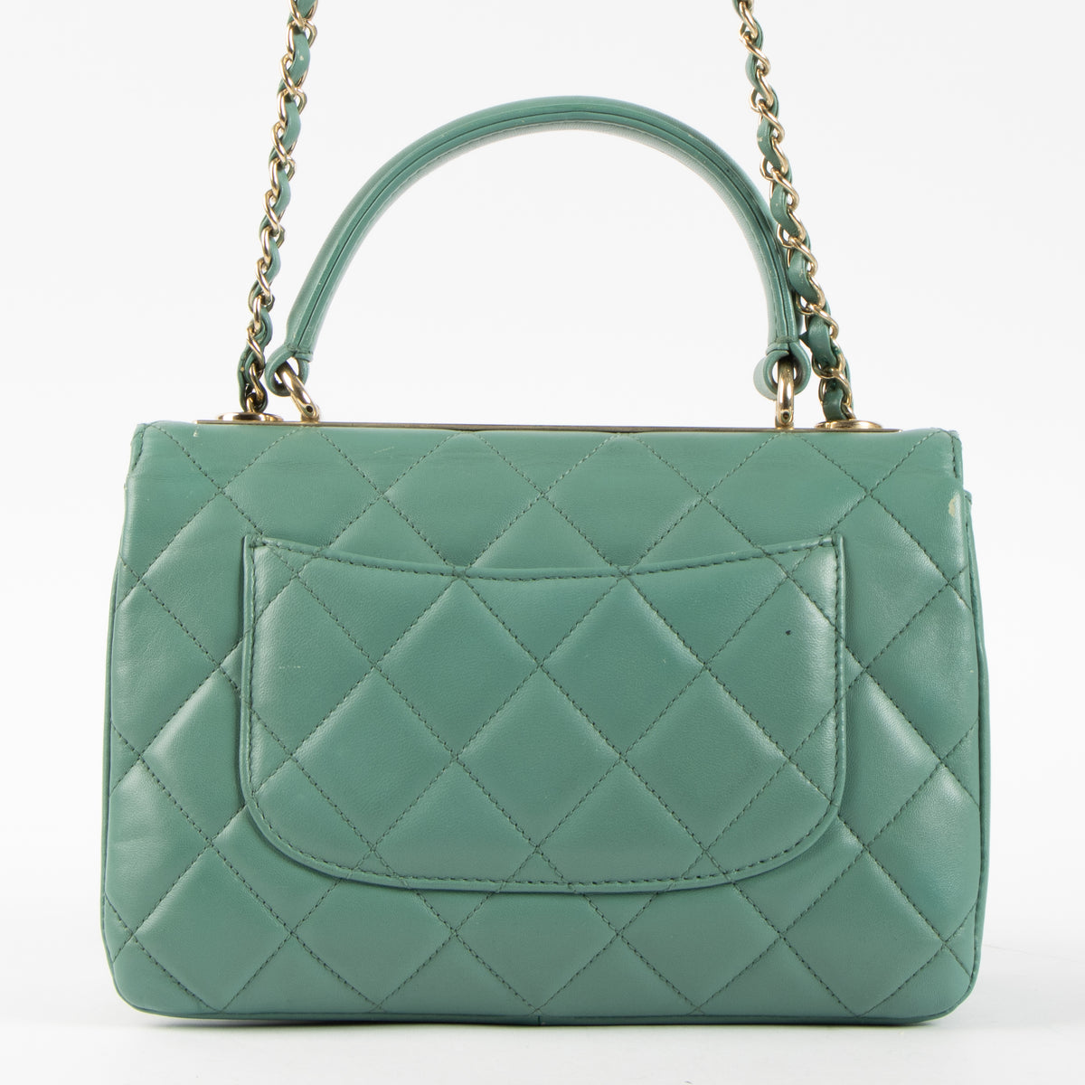 Shop this authentic Chanel Green Small Trendy CC Bag pre-loved on Labellov.com