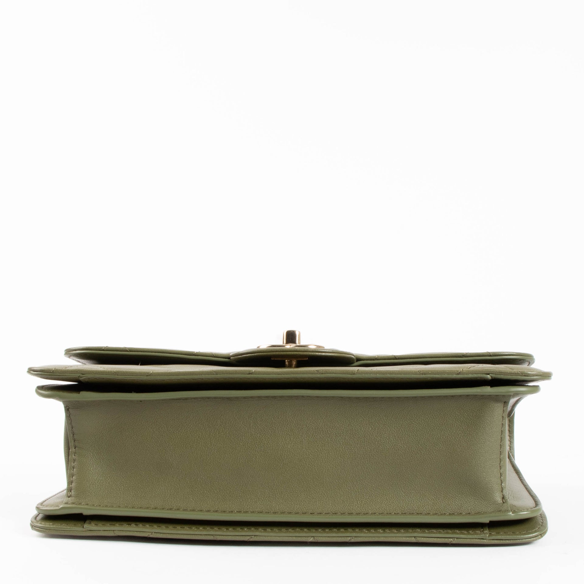 Chanel Green Calfskin Coco Lady Medium Flap Bag