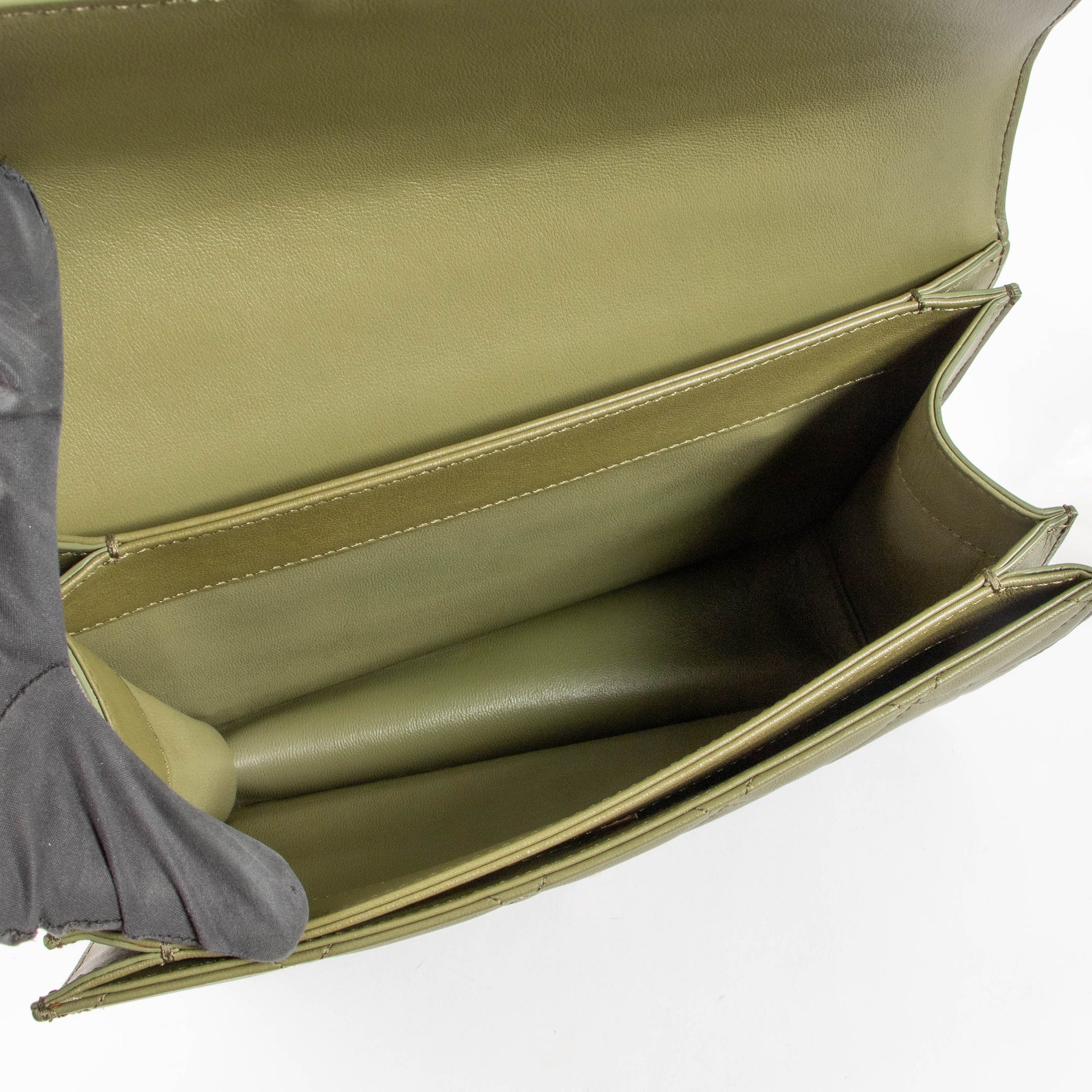 Chanel Green Calfskin Coco Lady Medium Flap Bag