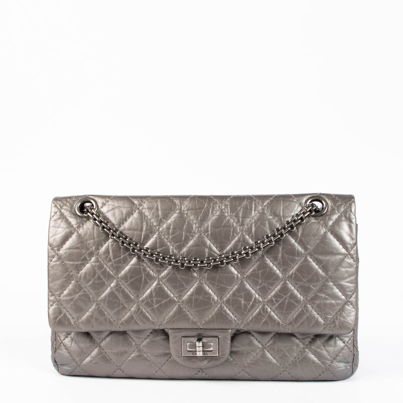 Shop authentic Chanel Grey Aged Calfskin Large 2.55 Reissue Bag on Labellov.com.