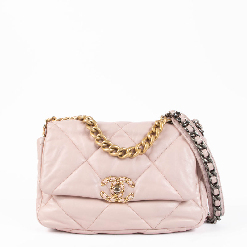 Chanel Soft Pink Lambskin Small Chanel 19 Bag