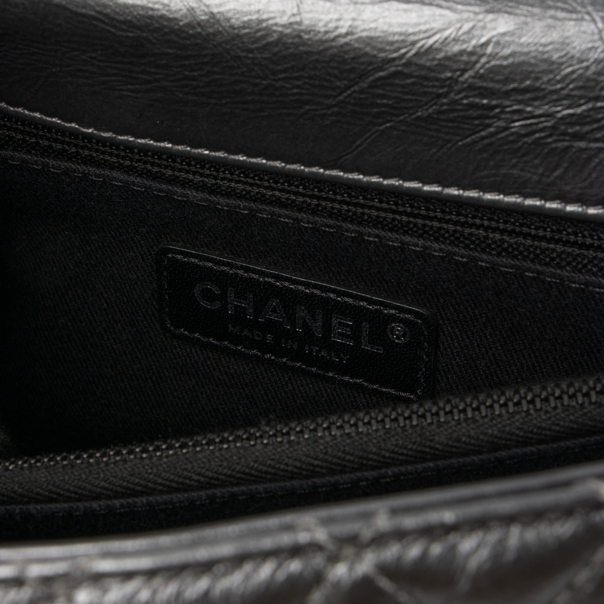 Shop this authentic Chanel Metallic Grey Medium Coco Handle Bag pre-loved on Labellov.com