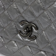 Shop this authentic Chanel Metallic Grey Medium Coco Handle Bag pre-loved on Labellov.com