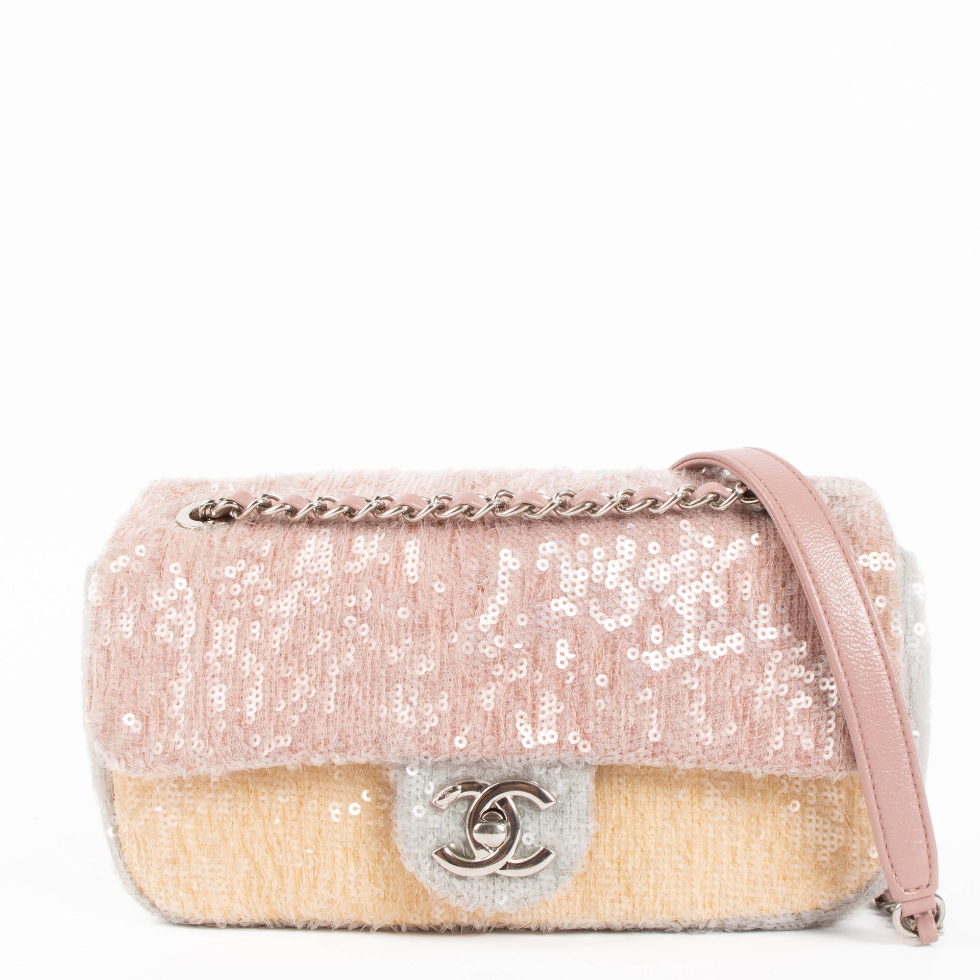 Chanel 18S Multicolor Sequin Waterfall Small Flap Bag