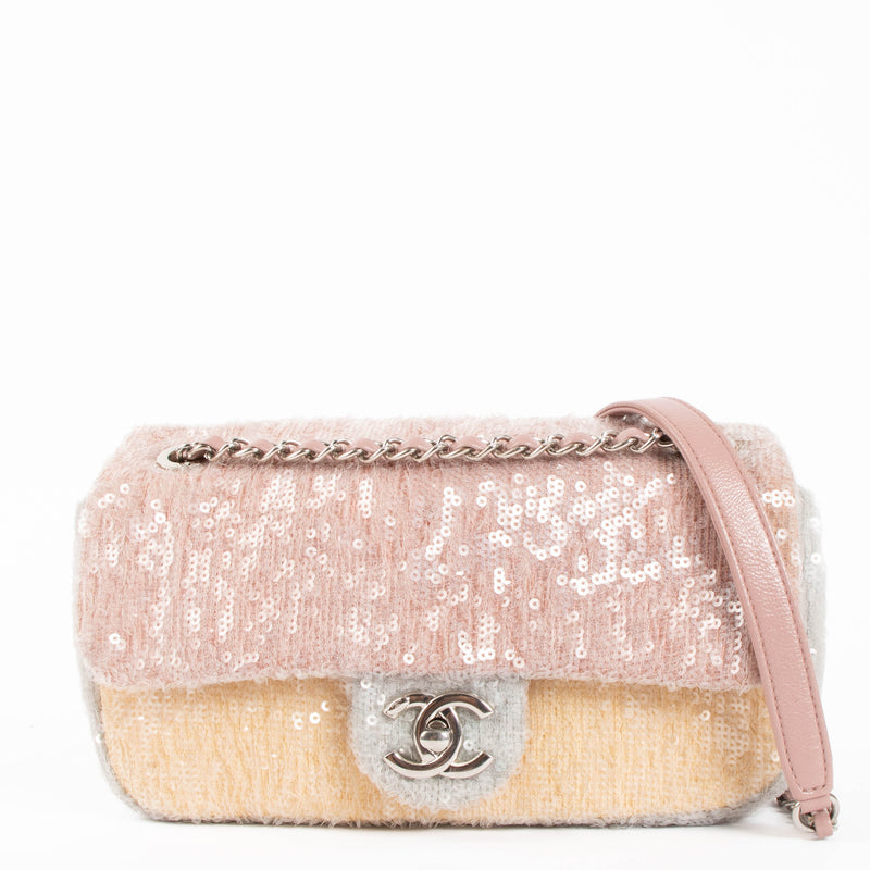 Chanel 18S Multicolor Sequin Waterfall Small Flap Bag