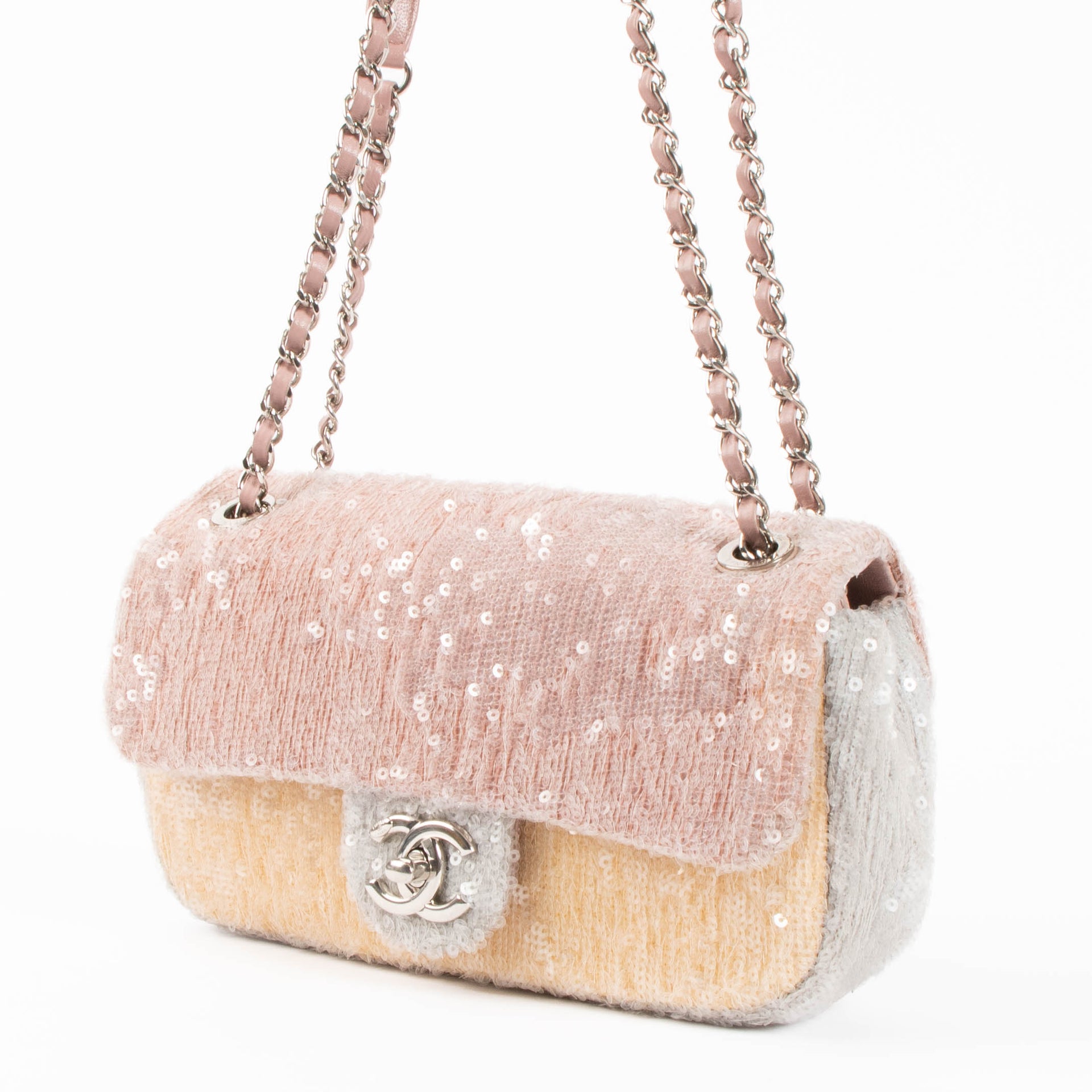 Chanel 18S Multicolor Sequin Waterfall Small Flap Bag