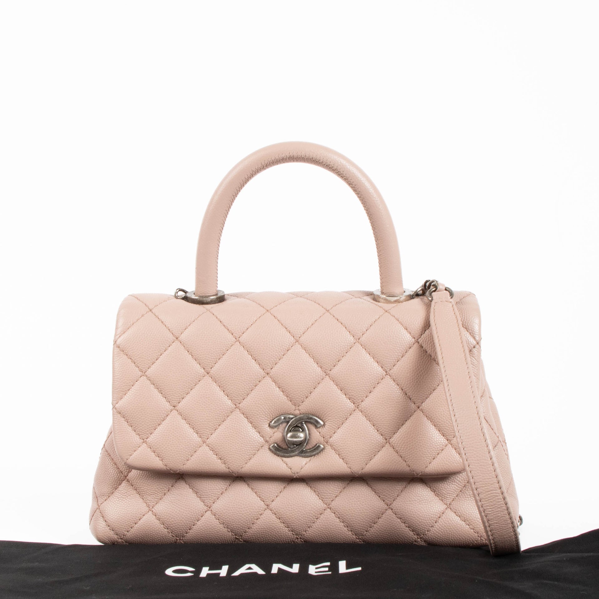 Chanel Pink Caviar Small Coco Handle Bag