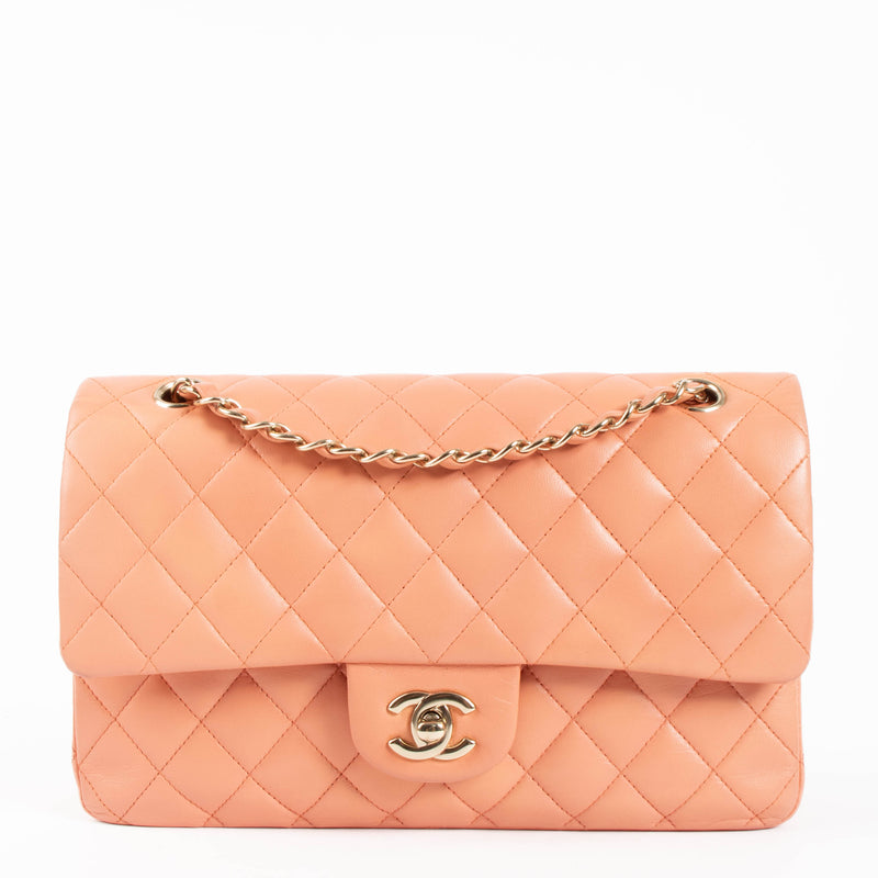 Chanel Peach Lambskin Medium Classic 11.12 Bag