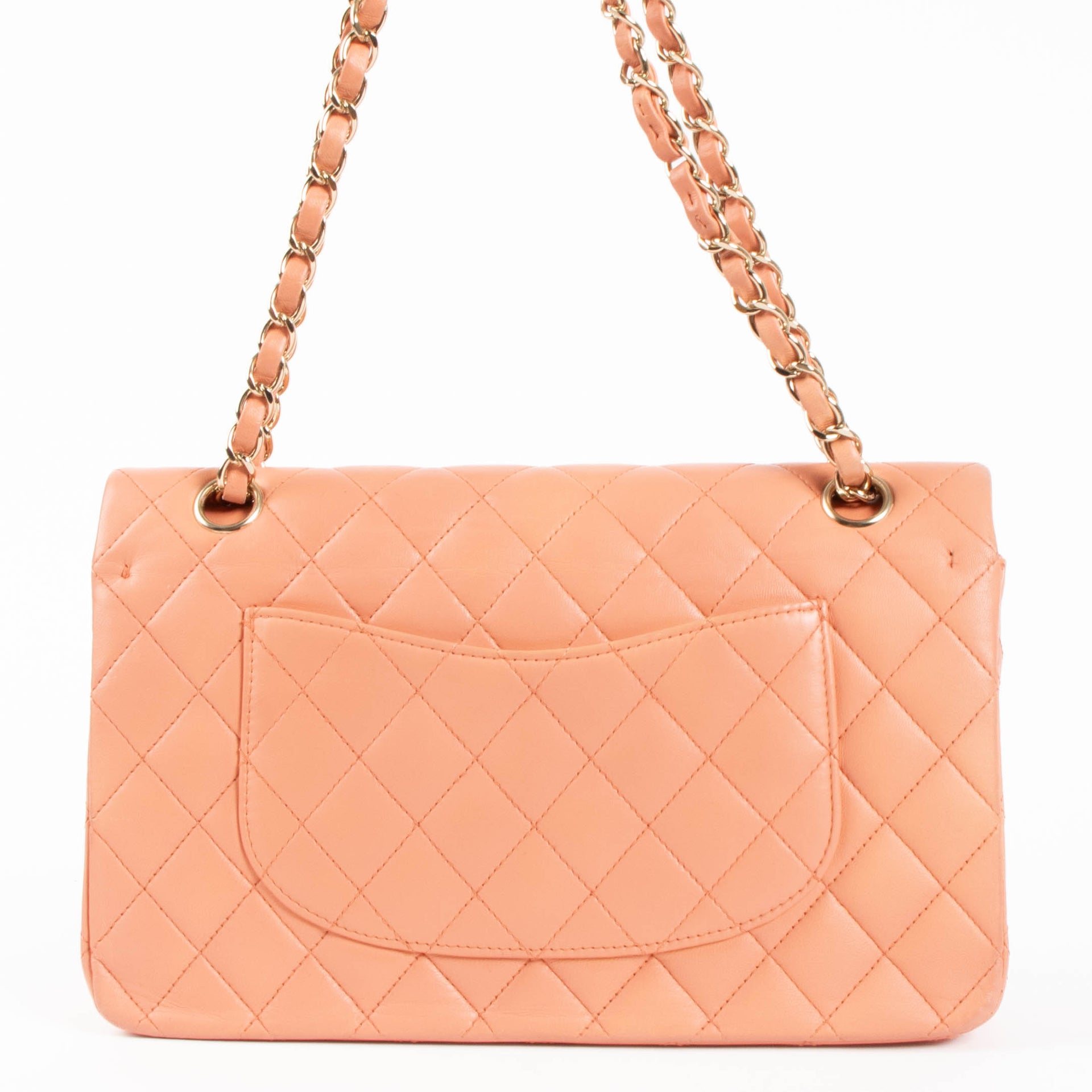 Chanel Peach Lambskin Medium Classic 11.12 Bag