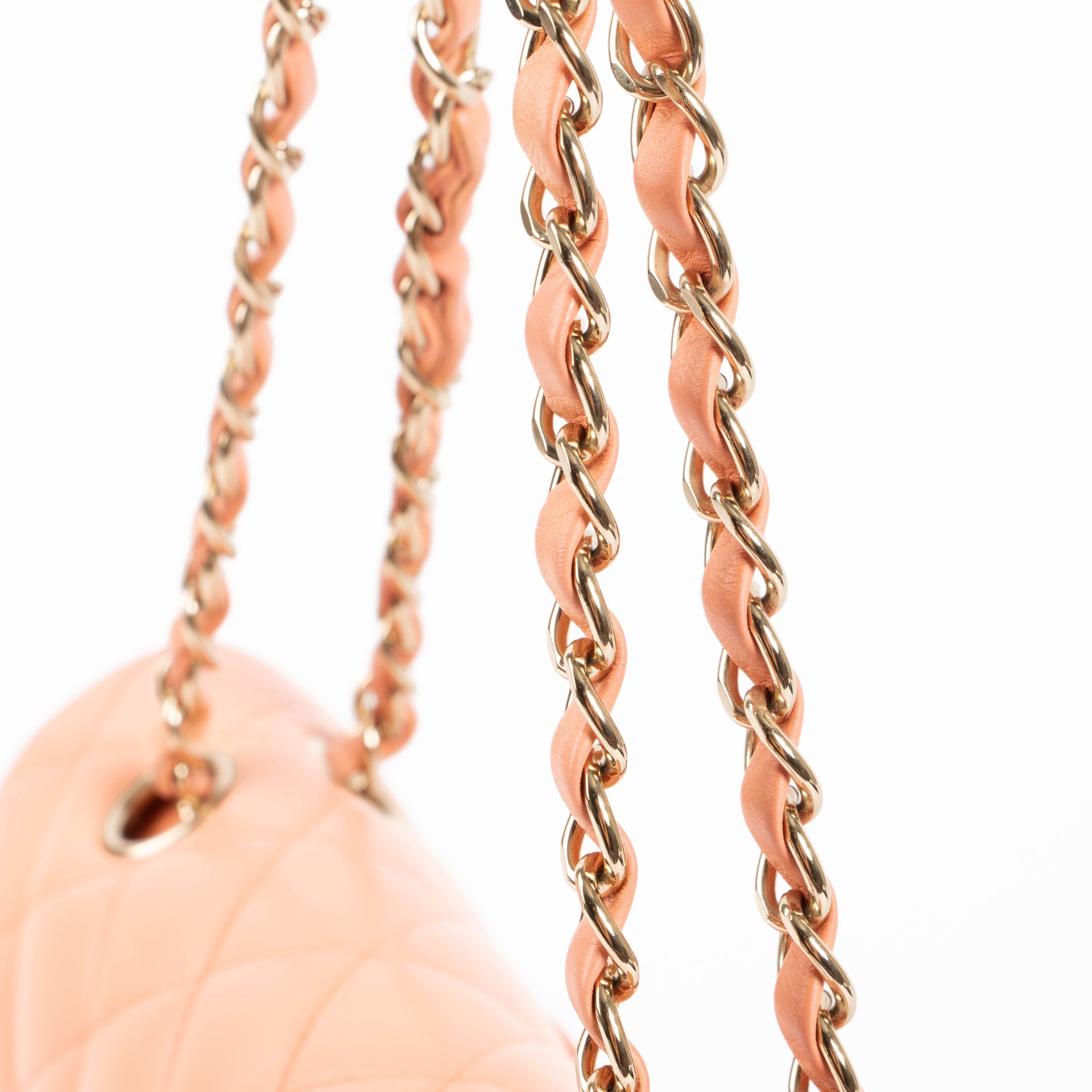 Chanel Peach Lambskin Medium Classic 11.12 Bag