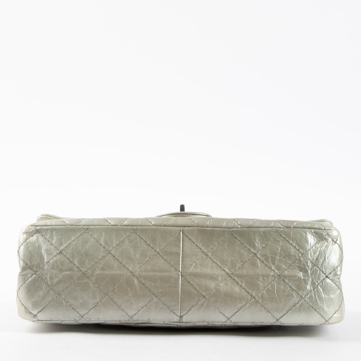 Shop this authentic Chanel Silver Aged Calfskin Large 2.55 Reissue Bag pre-loved on Labellov.com