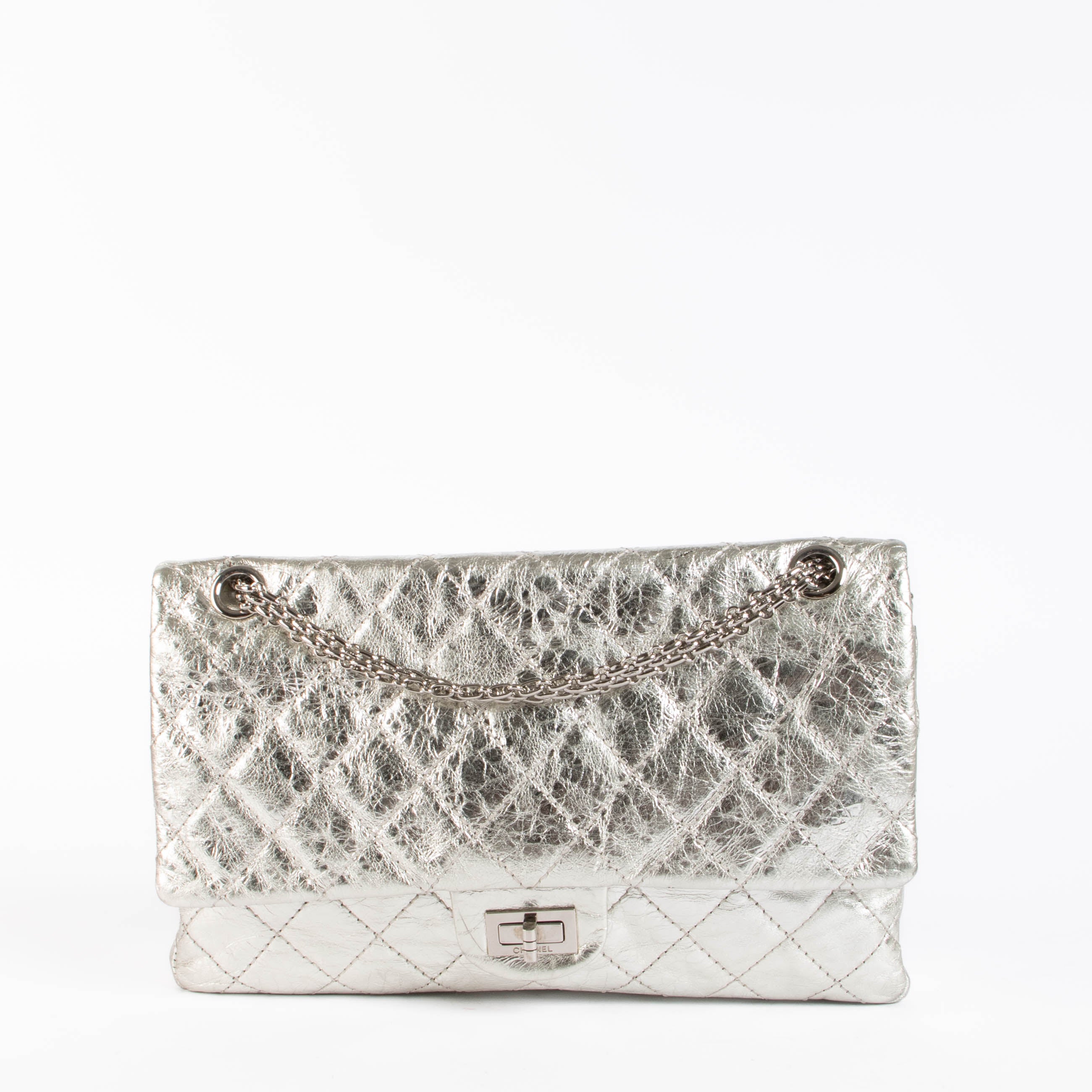 Chanel Silver Aged Calfskin Large Reissue 2.55 Bag – Labellov