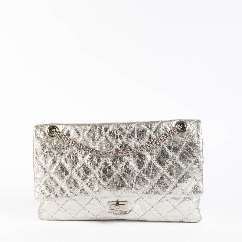 Chanel Silver Reissue 2.55 Large Shoulder Bag
