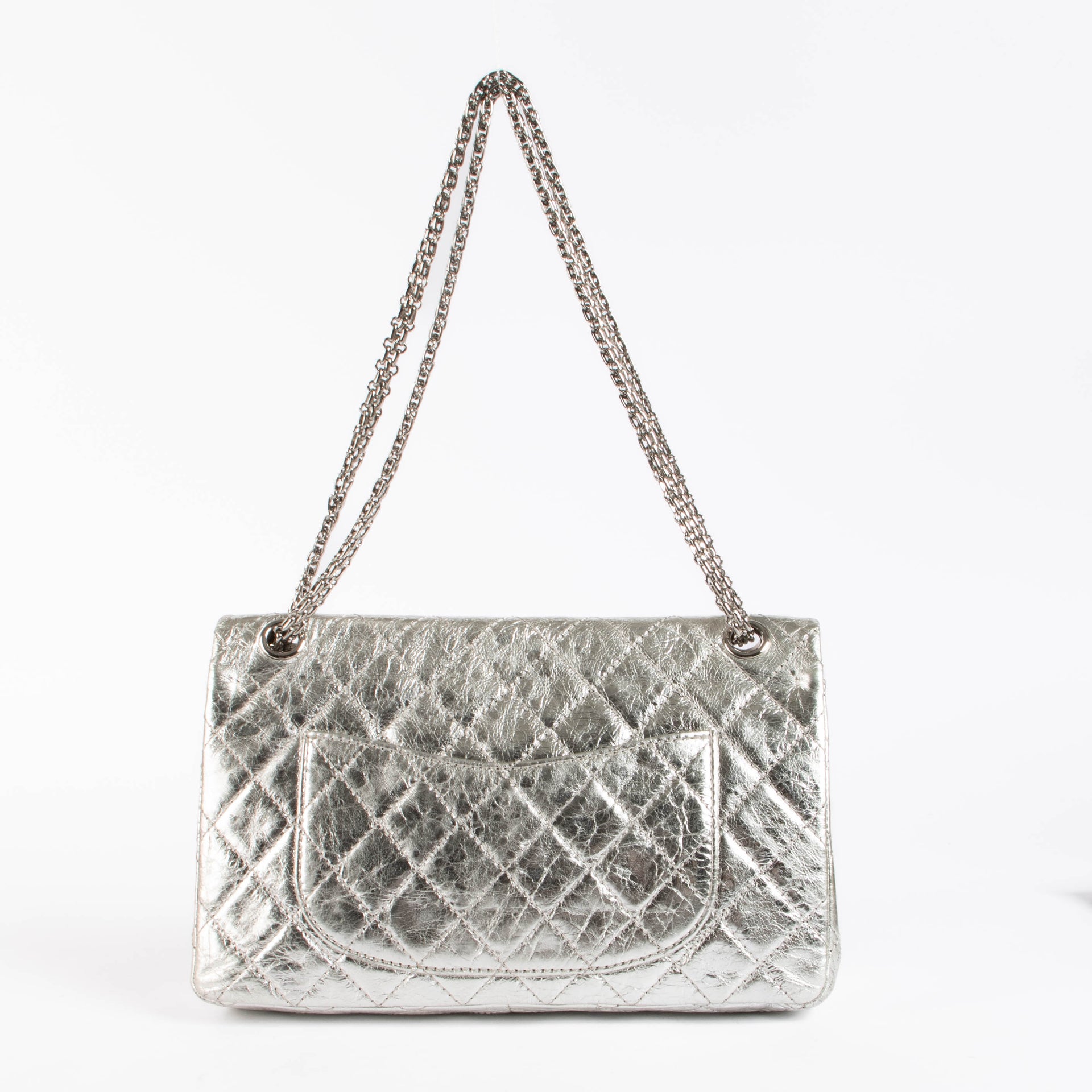 Chanel Silver Reissue 2.55 Large Shoulder Bag