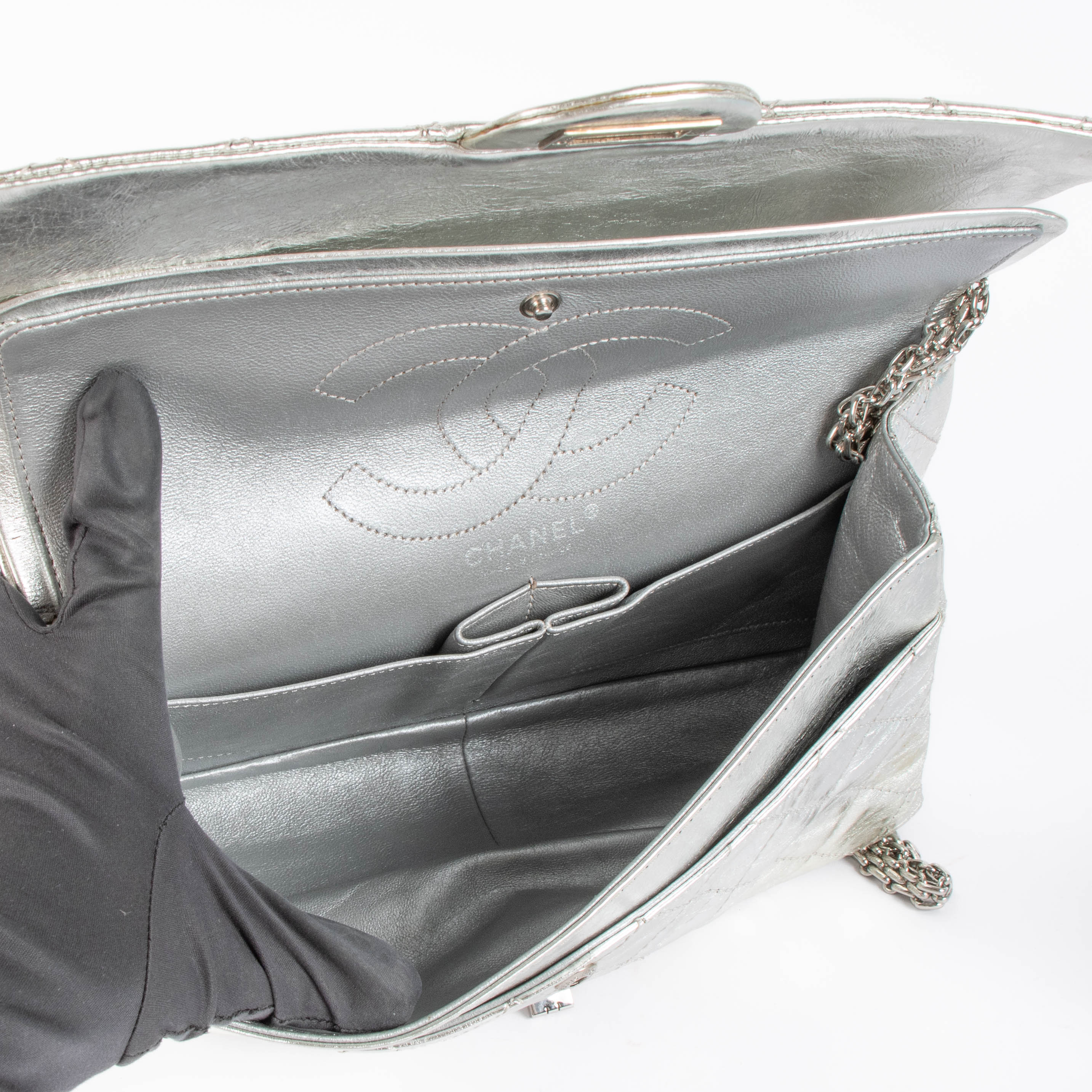 Chanel Silver Reissue 2.55 Large Shoulder Bag – Labellov
