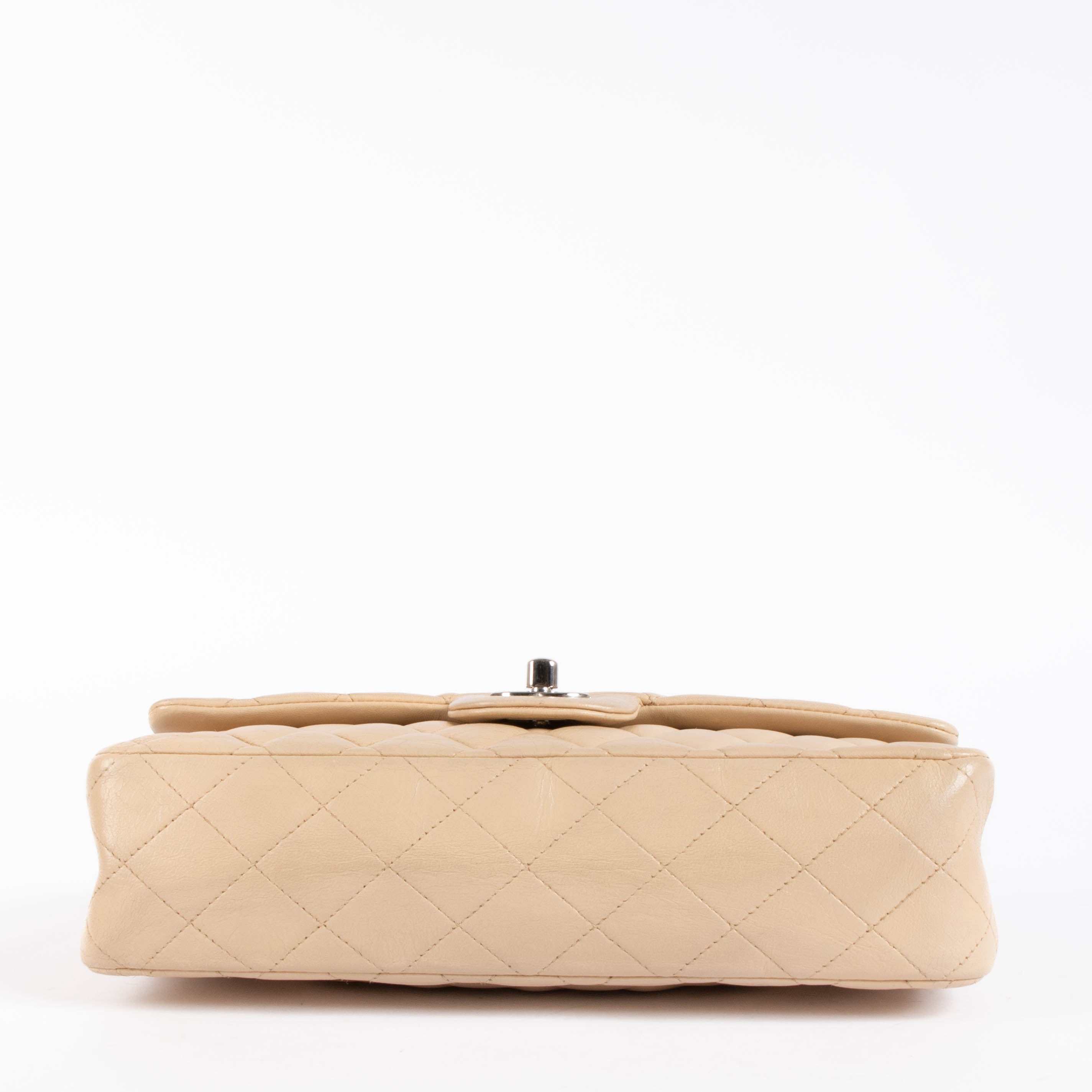 Chanel Beige Lambskin Medium Classic 11.12 Handbag – Labellov