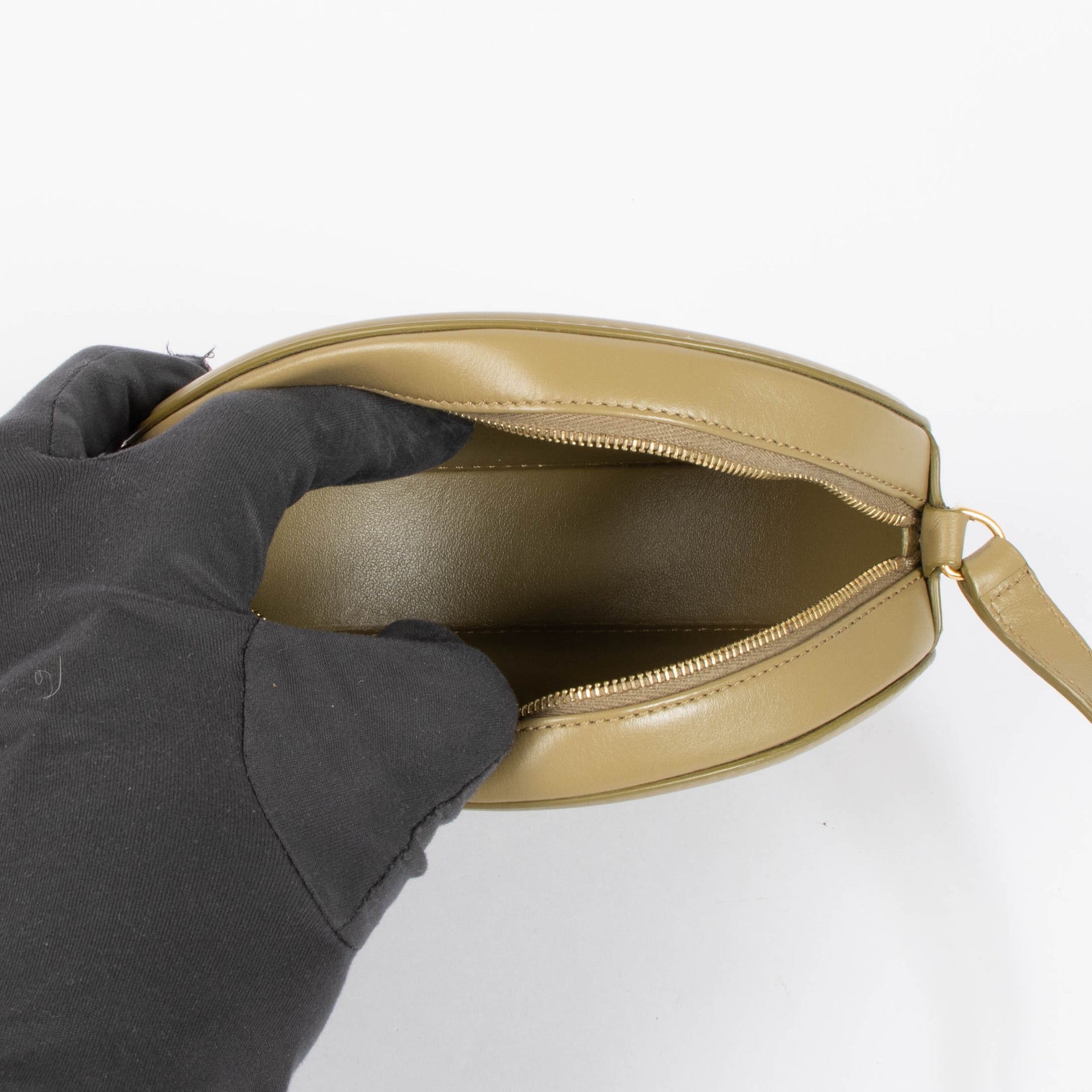 Celine Green Triomphe Oval Crossbody Bag