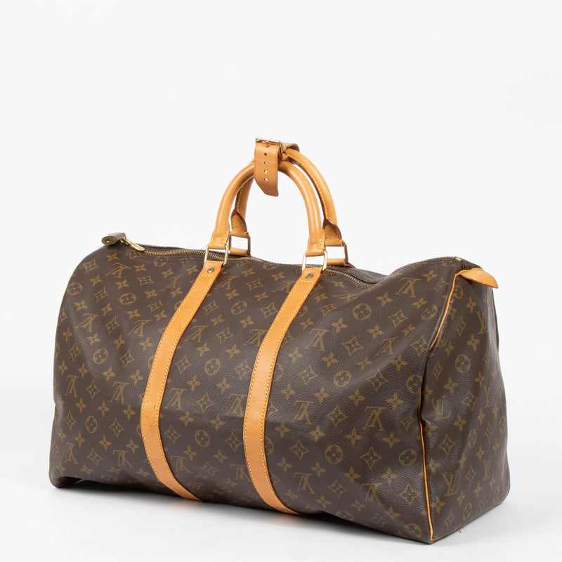 Louis Vuitton Monogram Canvas Keepall 50 Travel Bag
