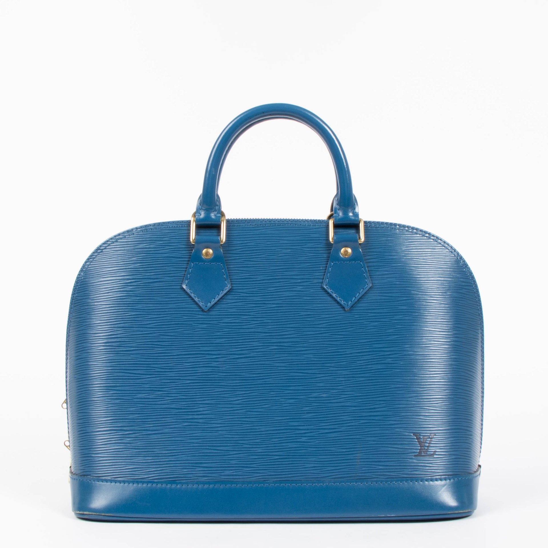 Shop this authentic louis vuitton blue Epi Alma pre-loved on Labellov.com