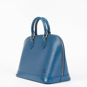 Shop this authentic louis vuitton blue Epi Alma pre-loved on Labellov.com