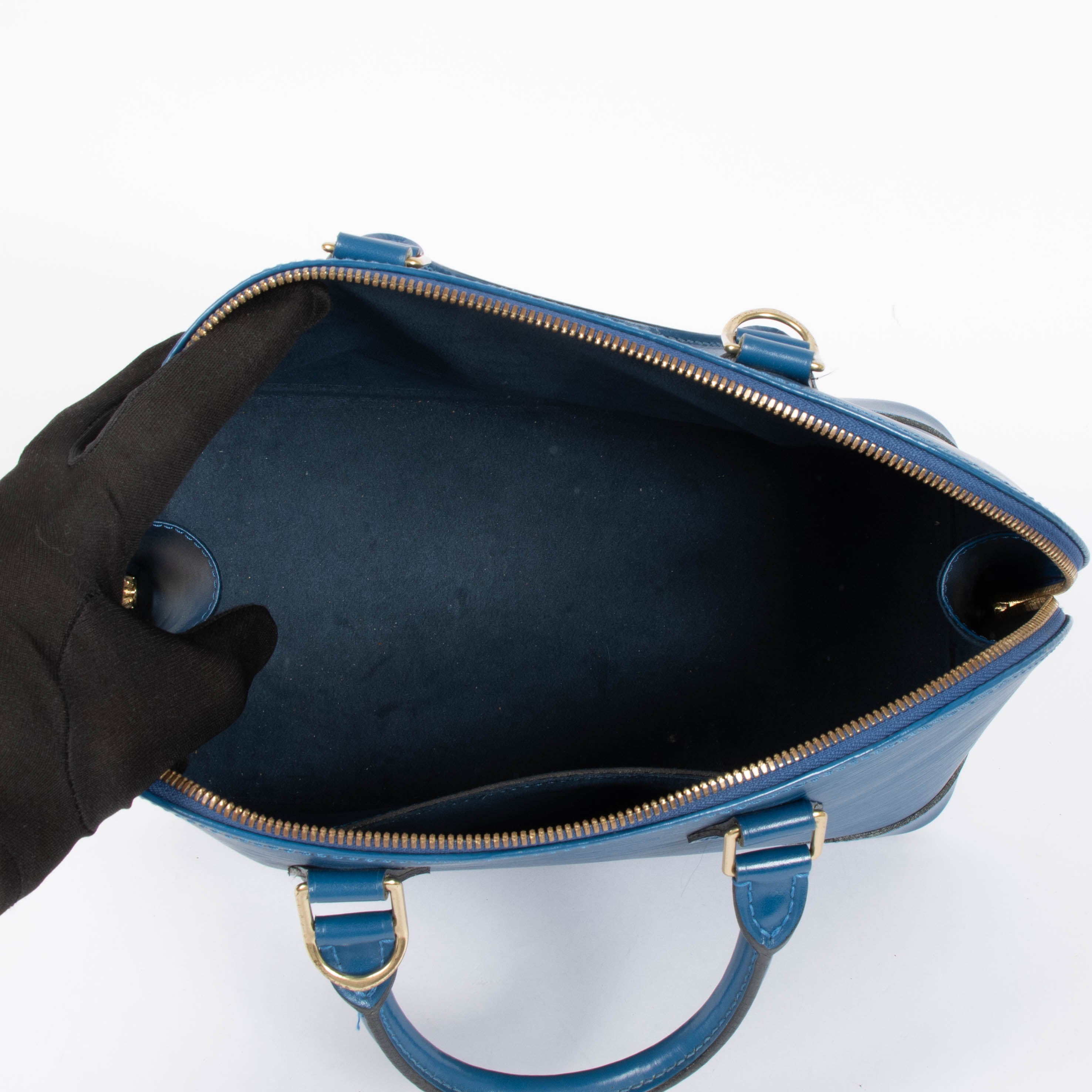 Louis Vuitton Toledo Blue Epi Alma PM Bag – Labellov