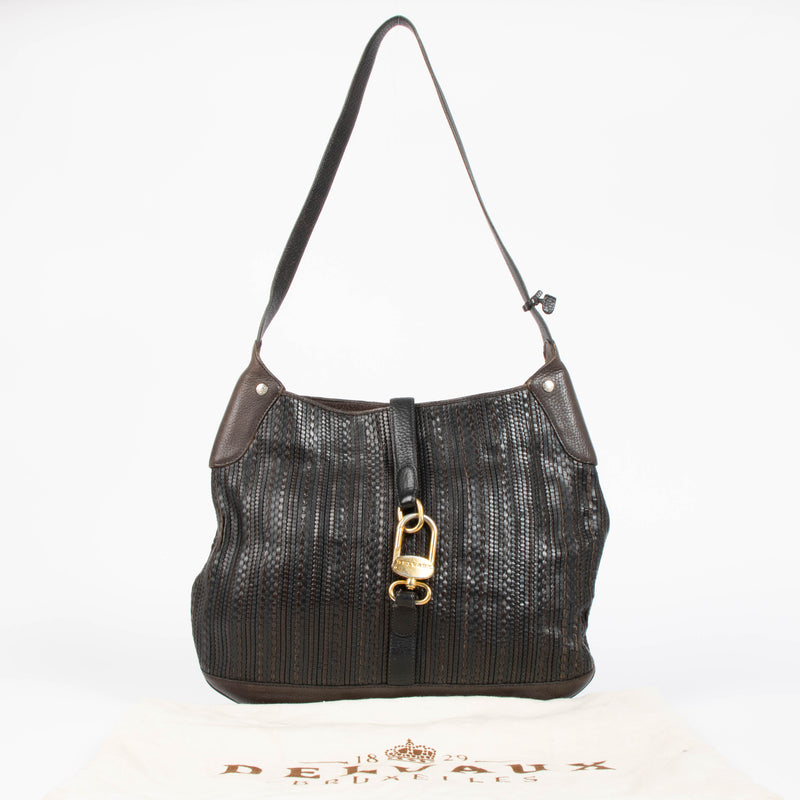 Shop this authentic delvaux Toile De Cuir Shoulder bag pre-loved on Labellov.com
