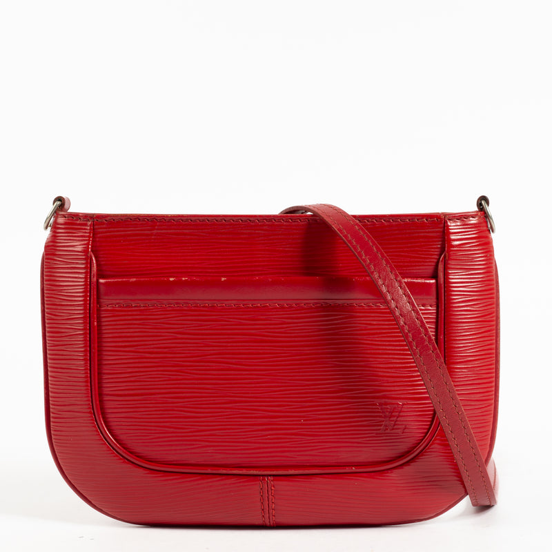 Shop the authentic Louis Vuitton Red Epi Sarvanga Crossbody on Labellov.com !