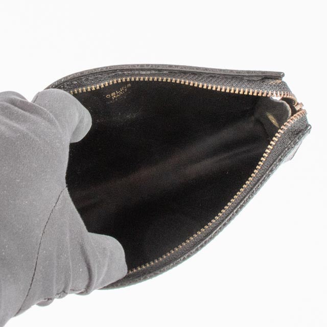 Celine Vintage Black Leather Pouch