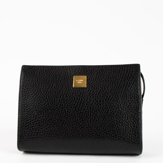 Celine Vintage Black Leather Pouch