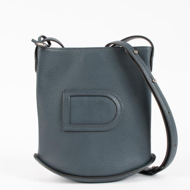 Delvaux Vintage Petrol Leather Pin Mini Bag