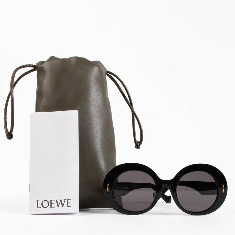 Loewe Black Oval Sunglasses