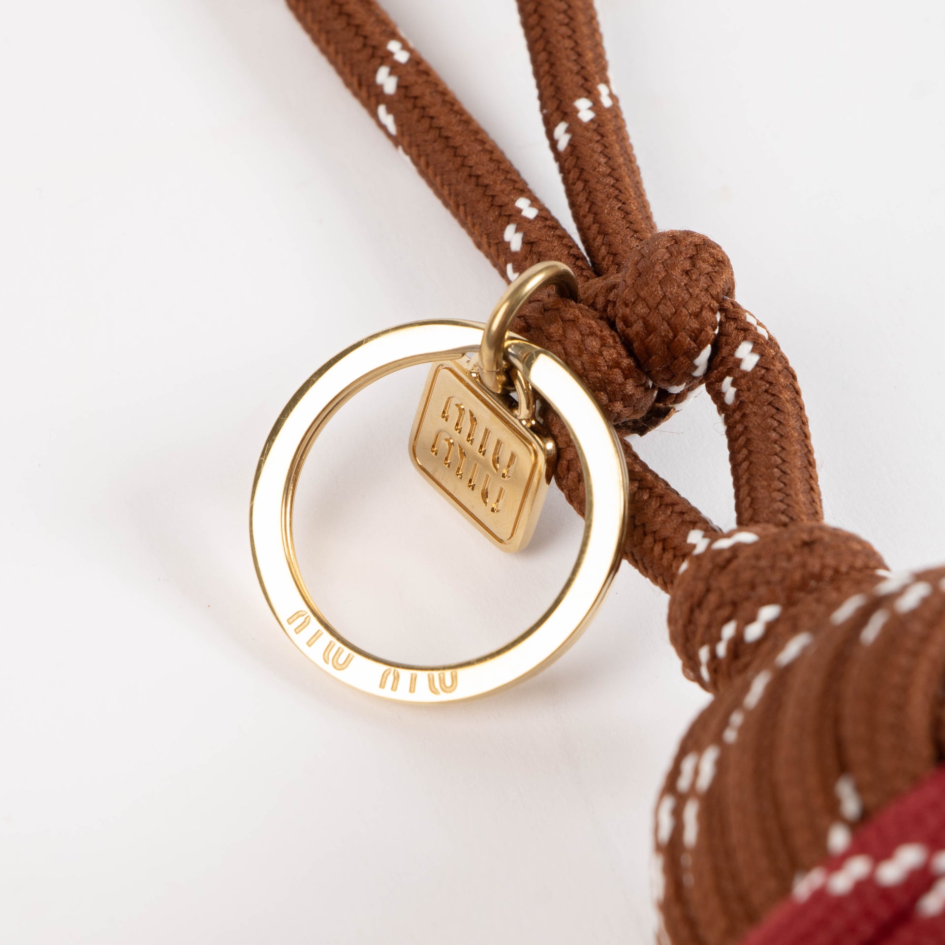 Miu Miu Brown/Burgundy Cord Tric Charm