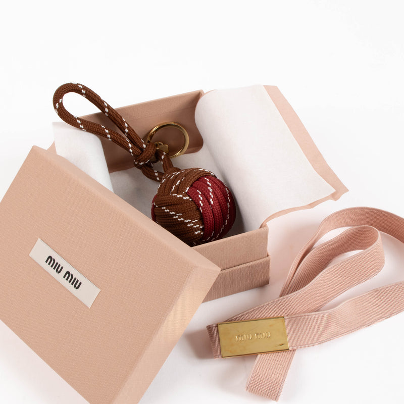 Miu Miu Brown/Burgundy Cord Tric Charm