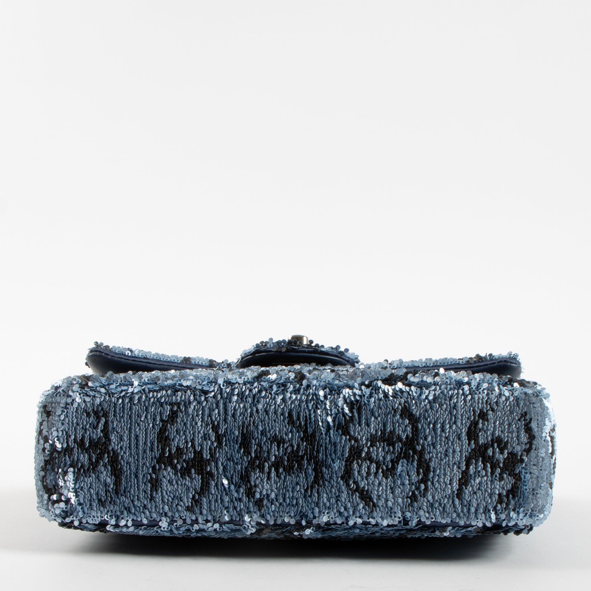 Chanel Blue CC Sequins Mini Classic Bag
