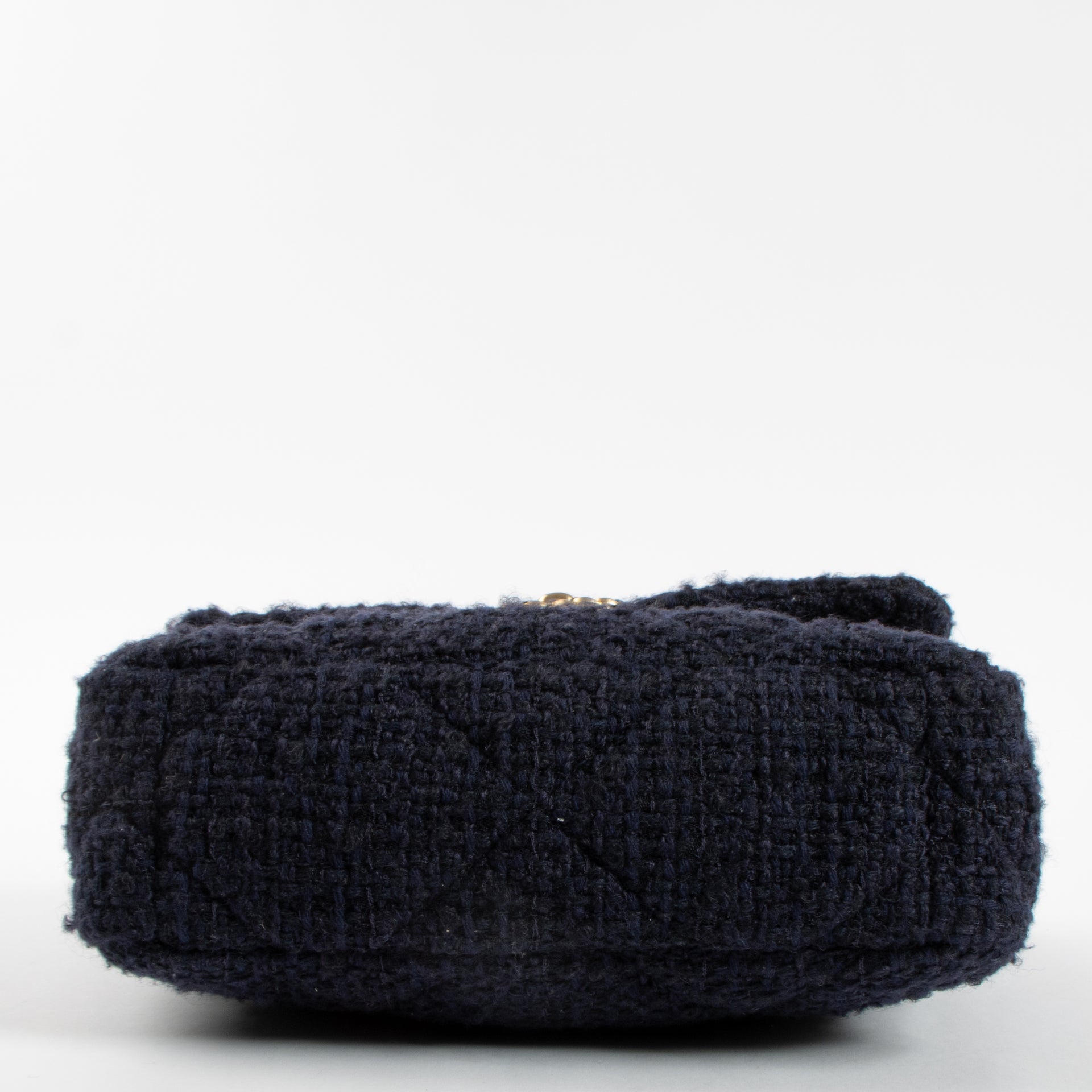 Chanel Blue Tweed Small Chanel 19 Bag