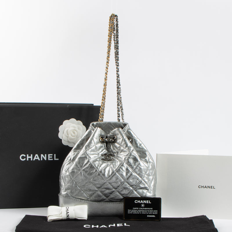 Chanel Silver Gabrielle Backpack
