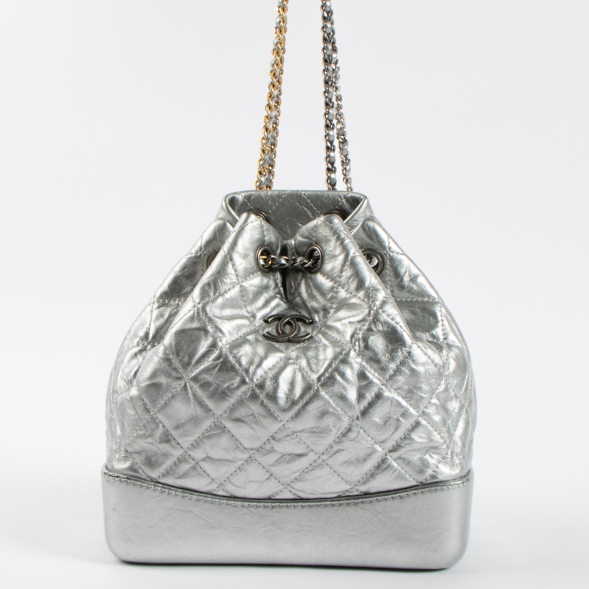 Chanel Silver Gabrielle Backpack