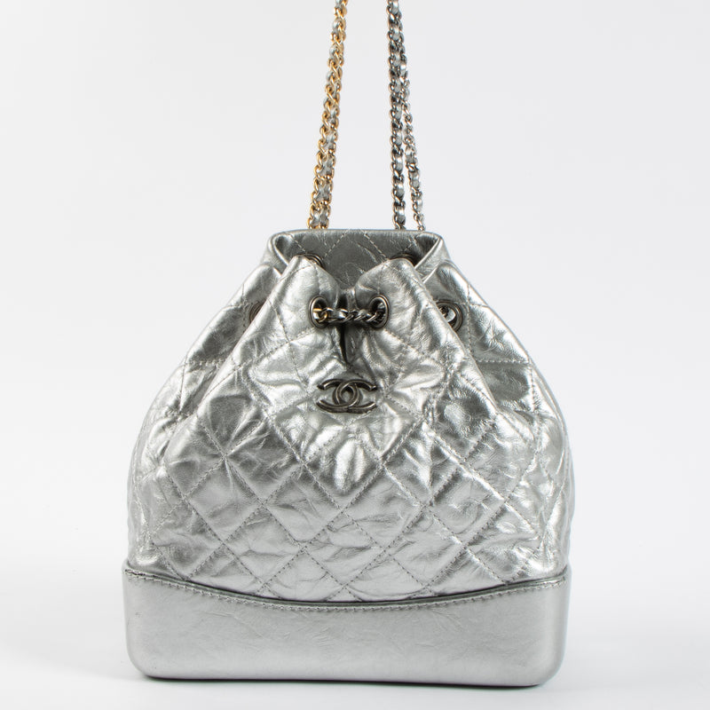 Chanel Silver Gabrielle Backpack
