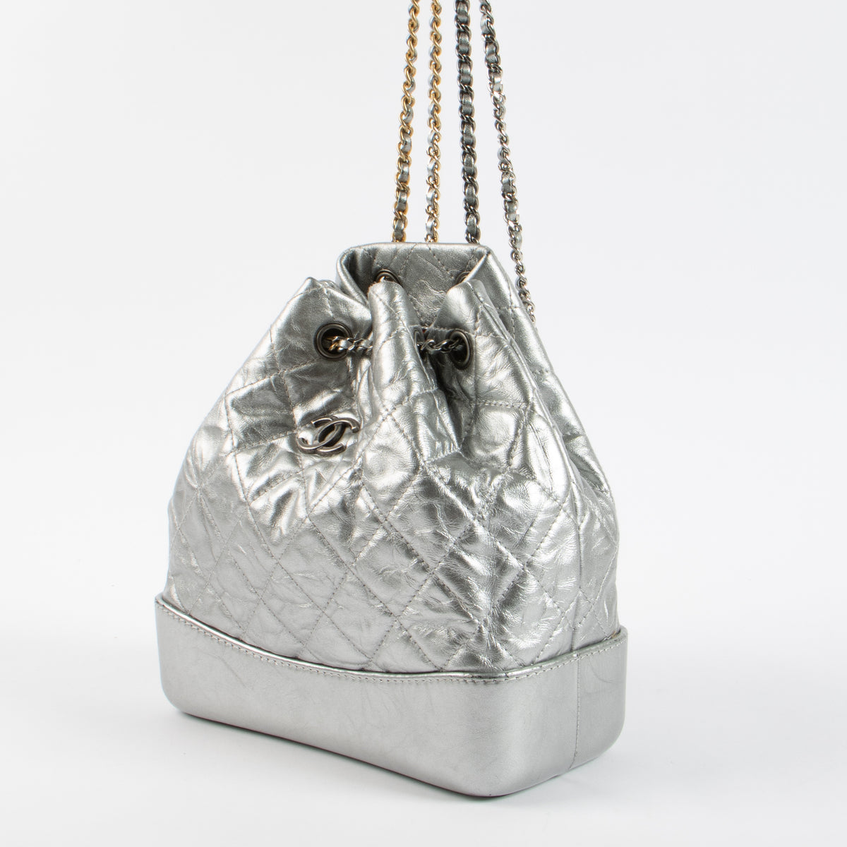 Chanel Silver Gabrielle Backpack
