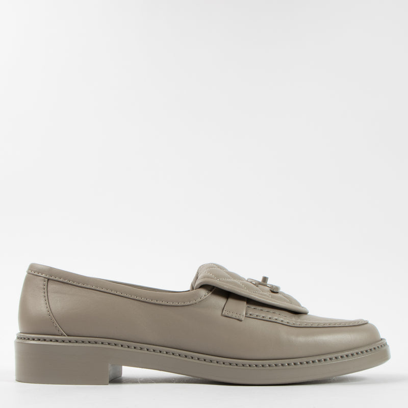 Chanel Grey Loafers Size: 40.5