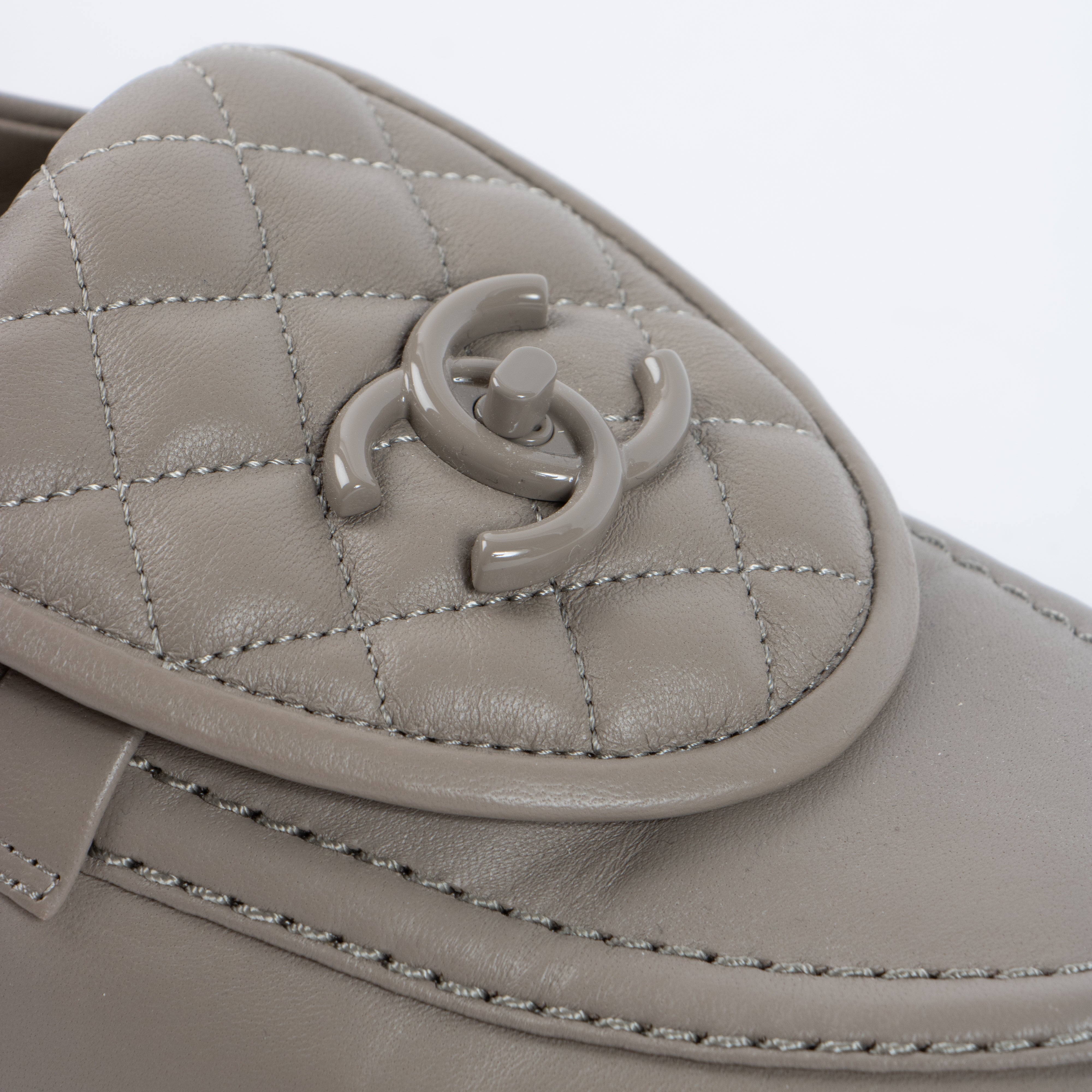 Chanel Grey Loafers Size: 40.5 – Labellov